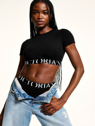 Жіночий комплект Victoria's Secret бра-топ і трусики 1163278998 (Чорний S)