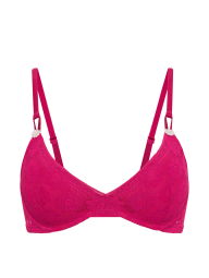 Жіночі трусики тонг Victoria's Secret з мереживом 1163317946 (рожевий L)