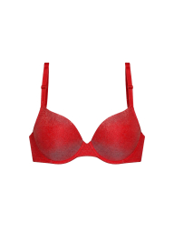 Комплект білизни Victoria's Secret Pink бюстгальтер Push-up та трусики тонг 1163386116 (Червоний 32C/S)