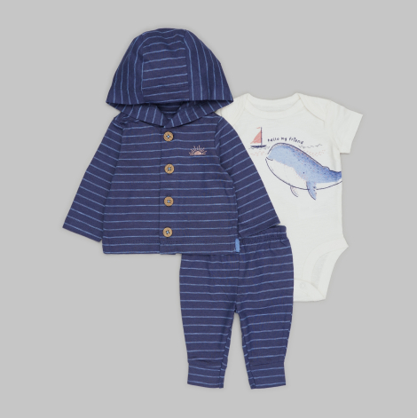 Комплект одягу Carter's кофта, штани та боді 1159840254 (Різні кольори 0M)