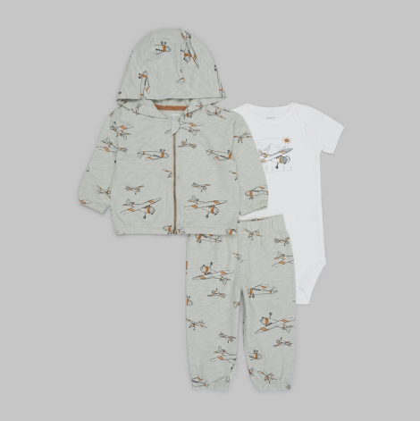 Комплект одягу Carter's кофта, штани та боді 1159840605 (Різні кольори 0M)