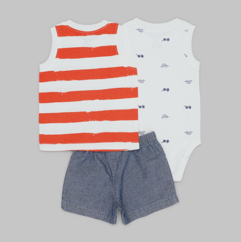 Дитячий комплект Carter's майка, шорти та боді 1159842177 (Різні кольори 6M)