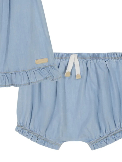 Детский комплект Calvin Klein туника и шорты 1159842275 (Голубой 3-6M)