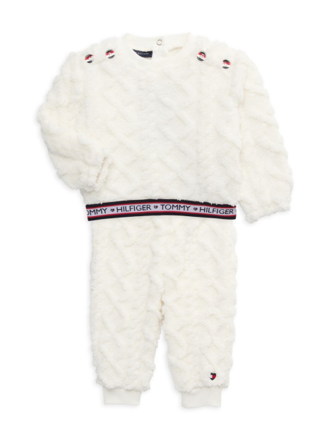 Детский костюм из шерпы Tommy Hilfiger свитшот и штаны 1159842513 (Молочный 18M)