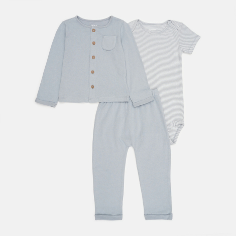 Комплект одежды Carter's кофта, штаны и боди 1159843265 (Голубой 24M) на рост 81-86 см