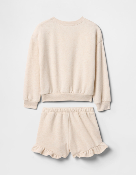 Костюм для малышей GAP свитшот и шорты 1159843918 (Молочный 18-24M)