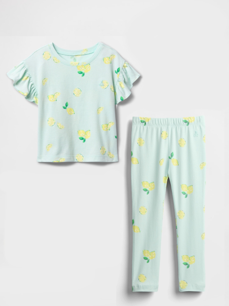 Детский комплект GAP футболка и леггинсы 1159846355 (Голубой 6-12M)