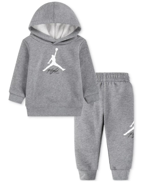 Дитячий комплект на флісі Nike Jordan худі та джогери 1159847148 (Сірий 24M)