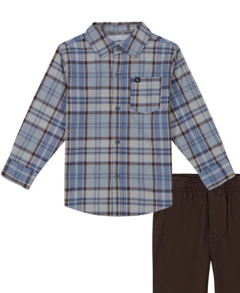 Детский комплект Calvin Klein рубашка и штаны 1159847647 (Разные цвета 12M)