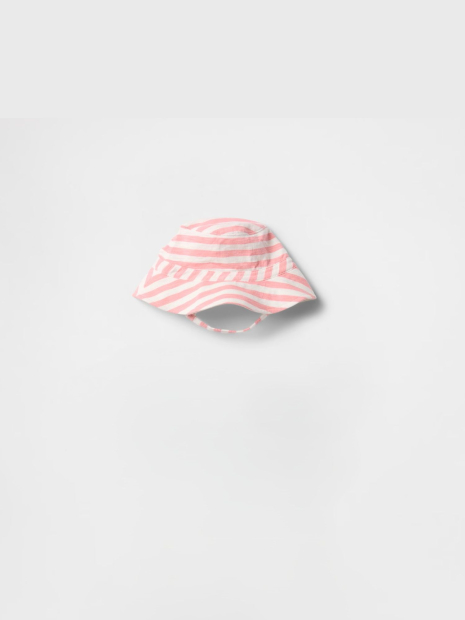 Детский комплект GAP футболка, шорты и панама 1159848604 (Белый/Розовый 3-6M)