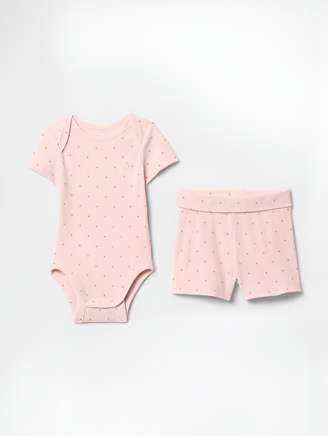Комплект для малышей GAP боди и шорты 1159847999 (Розовый 12-18M)