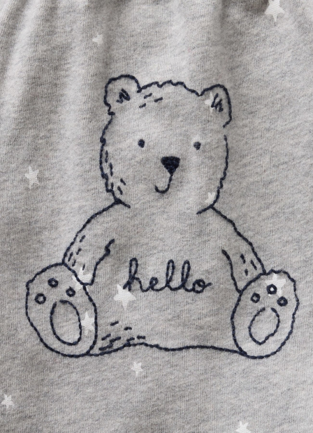 Детский подарочный комплект GAP боди, штаны, шапочка и слюнявчик 1159848079 (Серый 3-6M)