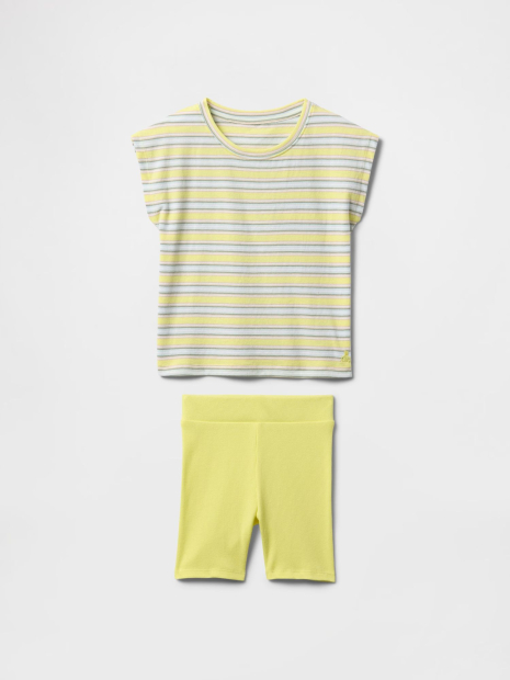 Комплект для малюків GAP футболка та шорти 1159848169 (Жовтий 12-18M)