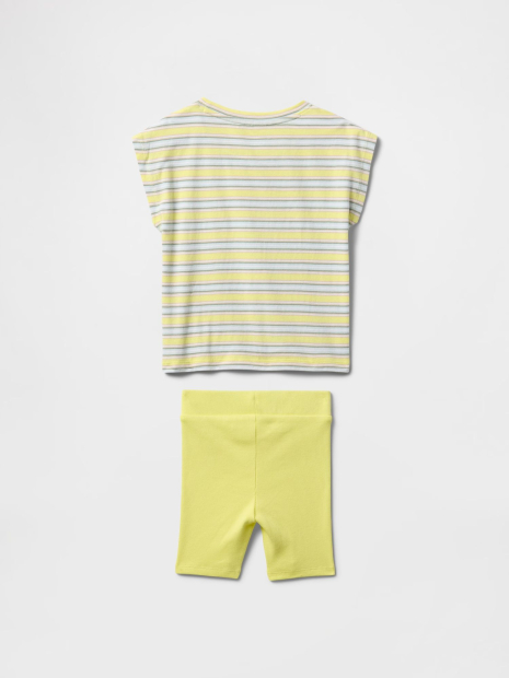 Комплект для малюків GAP футболка та шорти 1159848169 (Жовтий 12-18M)