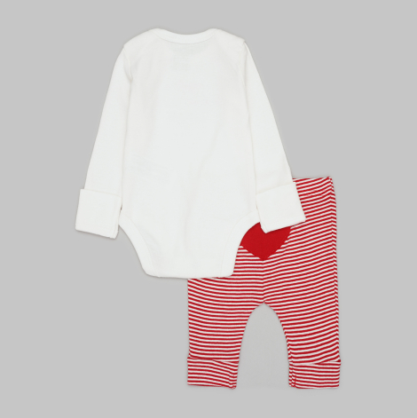 Дитячий комплект Valentine's Day Carter's боді та штани 1159848909 (Червоний/Молочний 0M)