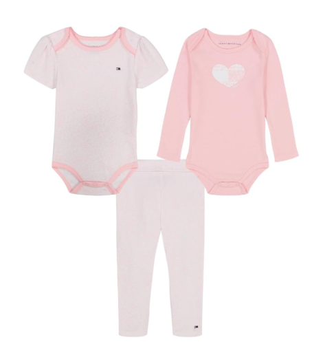 Дитячий комплект Tommy Hilfiger набір боді та легінси 1159854595 (Рожевий 0-3M) на зріст 58-64 см