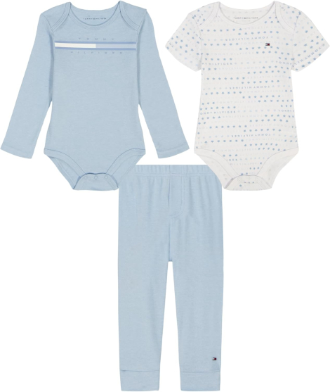 Детский комплект Tommy Hilfiger два боди и штаны 1159854830 (Белый/Голубой 3-6M) на рост 64-69 см
