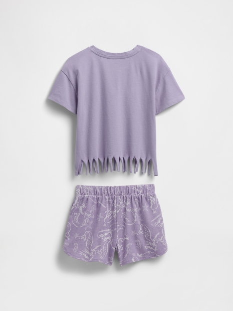 Дитячий комплект GAP футболка і шорти 1159856522 (бузковий 18-24M) на зріст 79-84 см