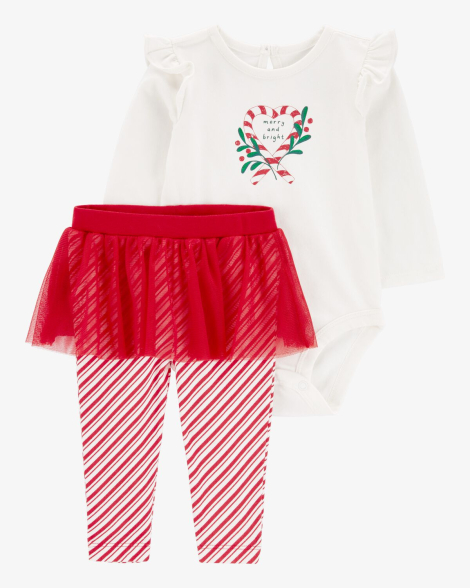 Детский комплект Merry Bright Carter's боди и штаны 1159859388 (Красный/Молочный 9M) на рост 69-72 см