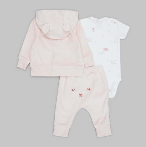 Комплект одежды Carter's толстовка, штаны и боди 1159860815 (Розовый 6M) на рост 61-69 см