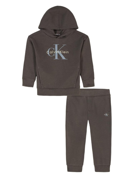 Детский костюм на флисе Calvin Klein худи и джоггеры 1159864598 (Серый 12M) на рост 71-76 см