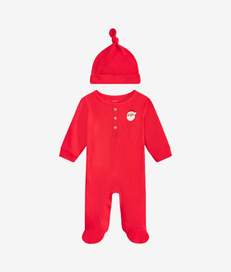 Детский комплект Carter's человечек и шапочка 1160085082 (Красный 6M) на рост 61-69 см