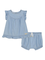 Детский комплект Calvin Klein туника и шорты 1159842275 (Голубой 3-6M)