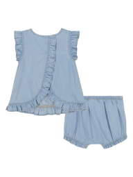 Детский комплект Calvin Klein туника и шорты 1159842275 (Голубой 3-6M)