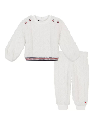 Детский костюм из шерпы Tommy Hilfiger свитшот и штаны 1159842513 (Молочный 18M)
