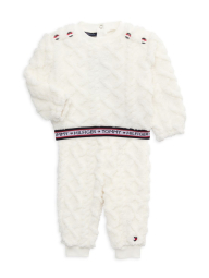 Детский костюм из шерпы Tommy Hilfiger свитшот и штаны 1159842513 (Молочный 18M)