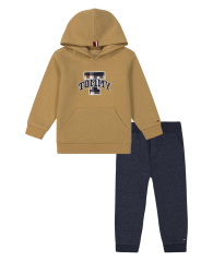 Тёплый комплект Tommy Hilfiger худи и штаны 1159842792 (Коричневый/Синий 12M)