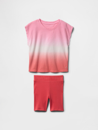 Детский комплект GAP футболка и шорты 1159844929 (Розовый 6-12M)
