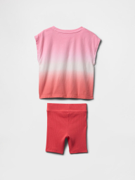 Детский комплект GAP футболка и шорты 1159844929 (Розовый 6-12M)