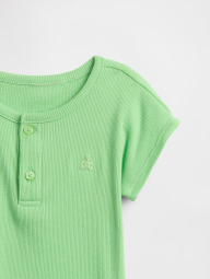 Дитячий комплект GAP футболка та шорти в рубчик 1159845776 (Зелений 12-18M)