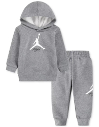 Дитячий комплект на флісі Nike Jordan худі та джогери 1159847148 (Сірий 24M)