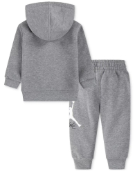 Дитячий комплект на флісі Nike Jordan худі та джогери 1159847148 (Сірий 24M)