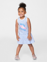 Комплект для малышей Lilo & Stitch GAP майка и юбка-шорты 1159850574 (Голубой 6-12M) на рост 70 см