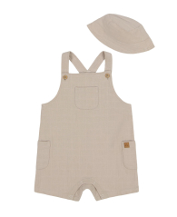 Детский комплект Calvin Klein ромпер и панама 1159854149 (Бежевый 6-9M) на рост 66-71 см