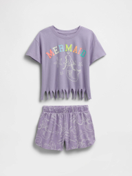 Детский комплект GAP футболка и шорты 1159856522 (Сиреневый 18-24M) на рост 79-84 см