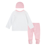 Детский комплект Levi's лонгслив, штаны и шапочка 1159859282 (Белый/Розовый 3M) на рост 56-62 см