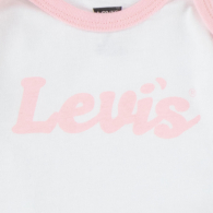 Детский комплект Levi's лонгслив, штаны и шапочка 1159859282 (Белый/Розовый 3M) на рост 56-62 см