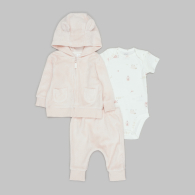 Комплект одежды Carter's толстовка, штаны и боди 1159860815 (Розовый 6M) на рост 61-69 см