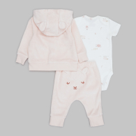 Комплект одежды Carter's толстовка, штаны и боди 1159860815 (Розовый 6M) на рост 61-69 см