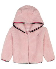 Детский комплект Tommy Hilfiger толстовка, боди и штаны на флисе 1159864768 (Молочный/Розовый 3-6M) на рост 64-69 см