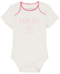 Детский комплект Tommy Hilfiger толстовка, боди и штаны на флисе 1159864768 (Молочный/Розовый 3-6M) на рост 64-69 см