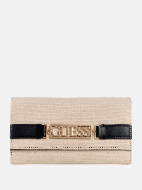 Стильний жіночий гаманець Guess на кнопці 1159839544 (Бежевий One size)