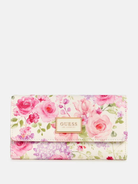 Стильний жіночий гаманець Guess з принтом 1159839711 (Білий One size)