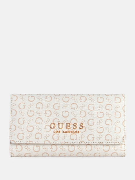 Стильний жіночий гаманець Guess з принтом 1159839736 (Білий One size)