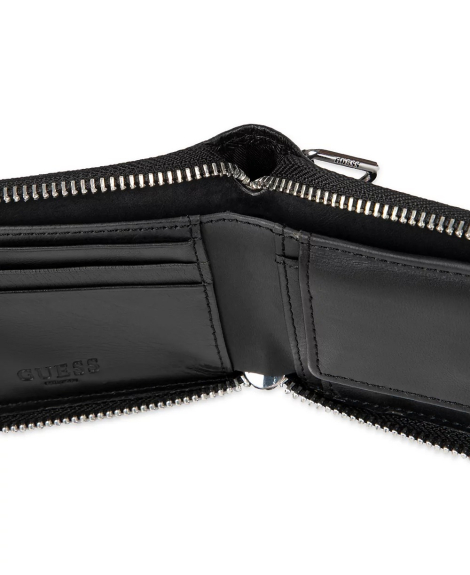 Чоловічий шкіряний гаманець Guess із RFID-міткою 1159839782 (Чорний One size)