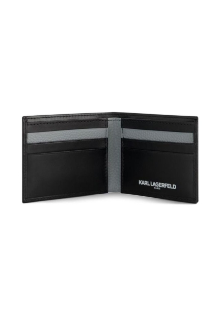 Шкіряний гаманець Karl Lagerfeld Paris з логотипом 1159840026 (Чорний One size)